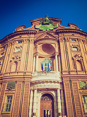 Image showing Retro look Palazzo Carignano Turin