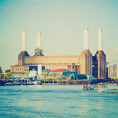 Image showing Vintage look Battersea Powerstation, London