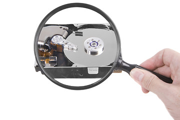 Image showing Hard drive magnification