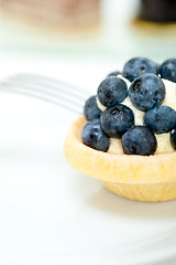 Image showing blueberry cream cupcake