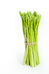 Image showing fresh asparagus over white