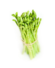 Image showing fresh asparagus over white