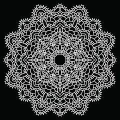 Image showing Crochet lace mandala.