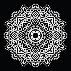 Image showing Crochet lace mandala.