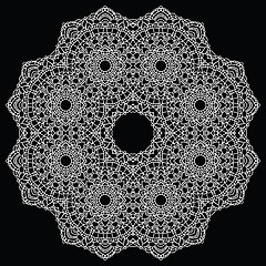 Image showing Crochet lace mandala.