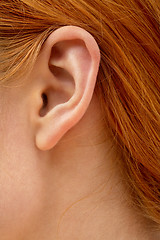 Image showing ear of redhead lady