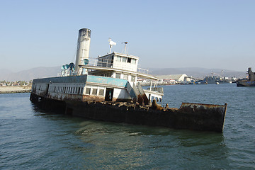 Image showing 	Abandoned ship with sea lions#4