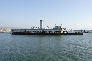 Image showing 	Abandoned ship with sea lions#2