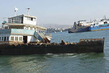 Image showing 	Abandoned ship with sea lions#3