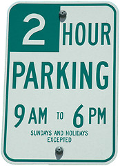 Image showing Two Hour Parking