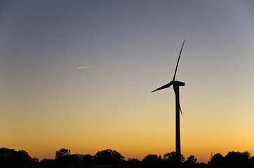 Image showing Windmill silhouette