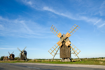 Image showing Windmills row