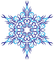 Image showing tribal ornament in the shape of snowflakes