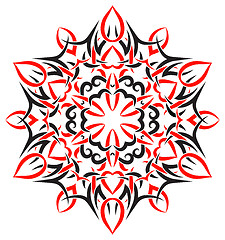 Image showing tribal ornament in the shape of snowflakes