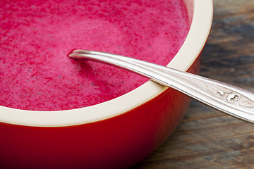 Image showing red beet cream soup