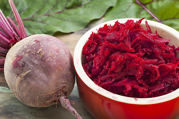 Image showing red beet grated