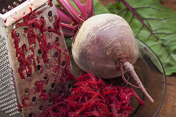 Image showing red beet grated