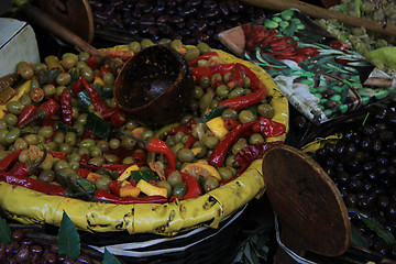 Image showing Olives at a French market