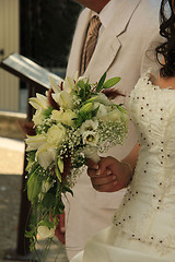 Image showing Bride with bouquet