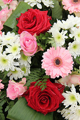 Image showing Wedding arrangement in pink and white