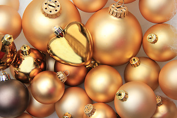 Image showing Golden Christmas decorations