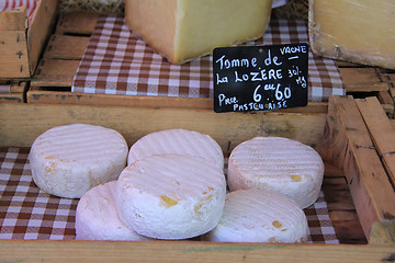 Image showing Cheese at a market