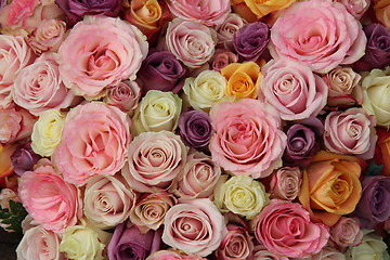 Image showing Pastel wedding roses