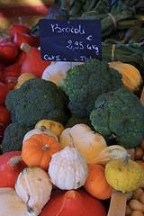 Image showing Broccoli and pumpkins