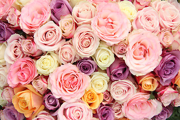 Image showing Pastel wedding roses