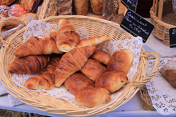 Image showing Croissants at a market