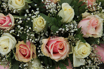 Image showing Wedding arrangement in pink and white