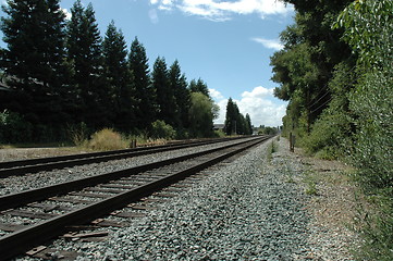 Image showing Caltrain tracks