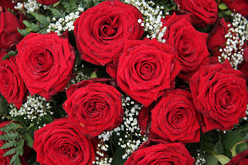 Image showing Red rose wedding arrangement