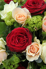 Image showing Bridal arrangement in pink, red and white