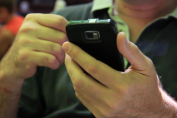 Image showing Man with smartphone