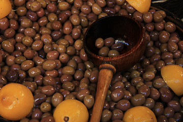 Image showing Olives at a French market