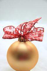 Image showing Red and golden christmas decoration