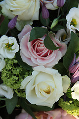 Image showing Pink and white wedding flowers