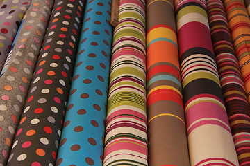 Image showing Rolls of textile