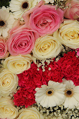 Image showing Wedding arrangement in pink and white