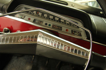 Image showing Vintage car interior