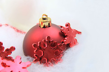 Image showing Red christmas decorations