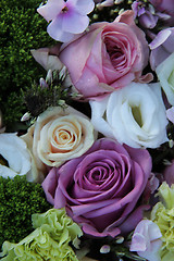 Image showing purple, pink and white wedding centerpiece