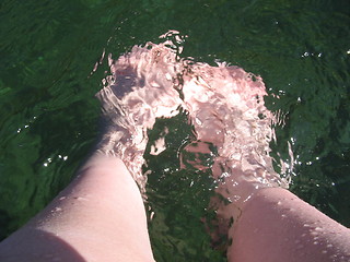 Image showing feet in water