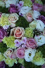 Image showing purple, pink and white wedding centerpiece