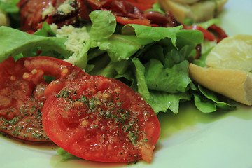 Image showing Goat cheese tomato salad