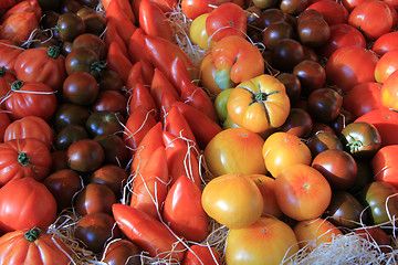 Image showing Tomatoes at a Provencal market
