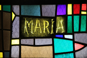 Image showing Stained glass church window