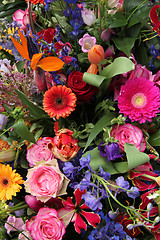 Image showing Mixed flower arrangement