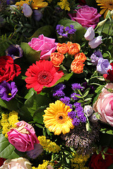 Image showing Mixed flower arrangement